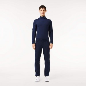 Men's Lacoste 5-Pocket Golf Pants Navy Blue | RNG160852