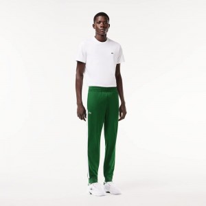 Men's Lacoste Abrasion-Resistant Tennis Sweatpants Green White | IYP834072