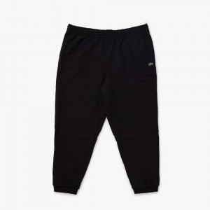 Men's Lacoste Big Fit Sweatpants Black | VFK796425