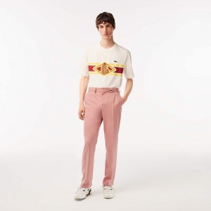 Men's Lacoste Chinos Pants Pink | JDQ740982