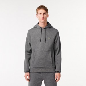 Men's Lacoste Classic Fit Cotton Blend Hoodie Dark Grey | IDL197423