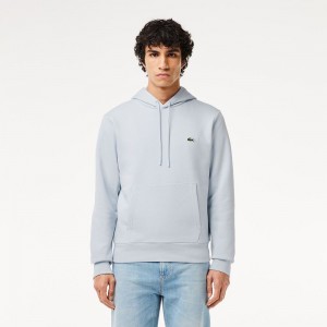 Men's Lacoste Classic Fit Cotton Blend Hoodie Phoenix blue | CFV572416