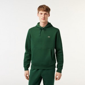 Men's Lacoste Classic Fit Cotton Blend Hoodie Pine green | WHM592861