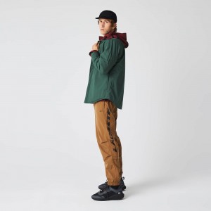 Men's Lacoste Contrast Oversized Branding Joggers Brown | TMY704925