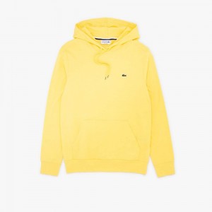 Men's Lacoste Cotton Jersey Hooded T-Shirt Pastel yellow | WBS139546