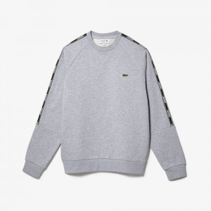 Men's Lacoste Cotton Sweatshirt Grey Chine | IYL769341