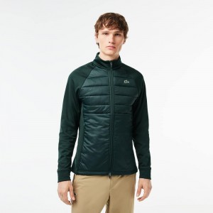 Men's Lacoste Golf Windbreaker Jackets Green | CXS806571