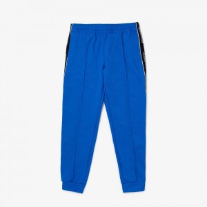 Men's Lacoste Heritage Contrast Bands Joggers Blue | WOD734280