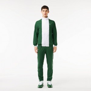 Men's Lacoste Lacoste Sport x Daniil Medvedev Tracksuits Green White | HLJ187052