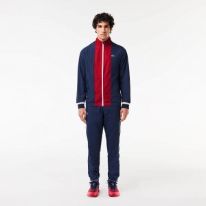 Men's Lacoste Lacoste Sport x Daniil Medvedev Tracksuits Navy Blue Bordeaux White | PHA798316