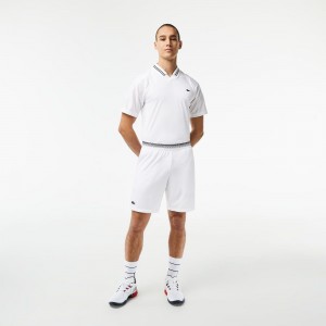 Men's Lacoste Lacoste Tennis x Daniil Medvedev Mesh Shorts White | ZHG983470