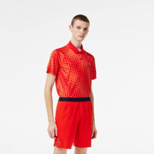 Men's Lacoste Lacoste Tennis x Novak Djokovic Shorts Red | NBI740592