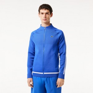 Men's Lacoste Lacoste Tennis x Novak Djokovic Zip-Up Jackets Ladigue blue | FKJ983476