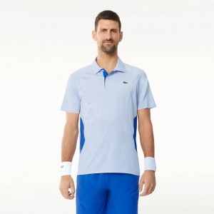 Men's Lacoste Lacoste Tennis x Novak Djokovic Ultra-Dry Polo Shirts Phoenix blue | HML140735