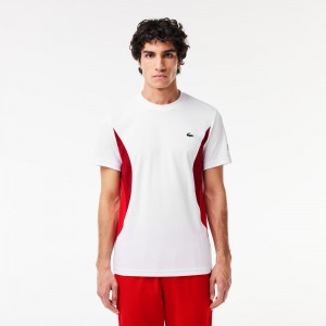 Men's Lacoste Lacoste Tennis x Novak Djokovic T-Shirt White | NIY016583