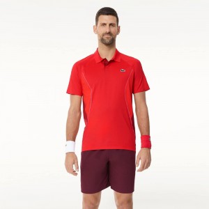 Men's Lacoste Lacoste Tennis x Novak Djokovic Shorts Bordeaux | MSC456092