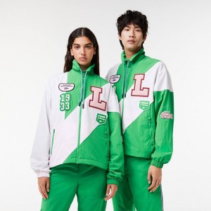 Men's Lacoste Lacoste x EleVen by Venus Oversized Track Jackets Green Light Pink | AKN789261