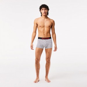 Men's Lacoste Lacoste x Netflix Branded Trunks White Black | FVC842751