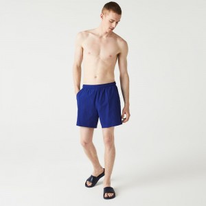 Men's Lacoste Light Swim Trunks Blue | IXZ269048