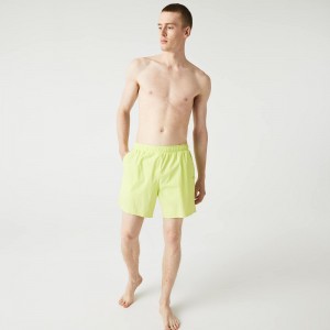 Men's Lacoste Light Swim Trunks Flashy Yellow | PRM587346