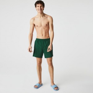 Men's Lacoste Light Swim Trunks Pine green | YQT867105