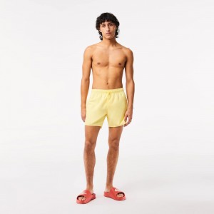 Men's Lacoste Lightweight Swim Shorts Yellow Green | GCD598461