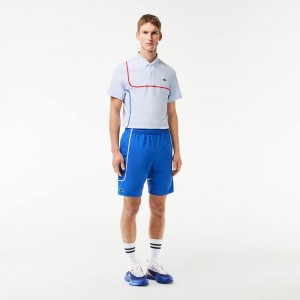 Men's Lacoste Linerless Tennis Shorts Ladigue blue | QGT907321