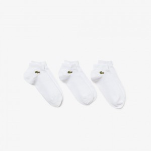 Men's Lacoste Low Sport 3-Pack Socks White | EFA546082