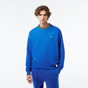 Men's Lacoste Made in France Loose Fit Sweatshirt Blue | OKY236901