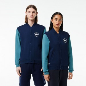 Men's Lacoste Miami Open Edition Bomber Jackets Navy Blue Blue | VOD641230