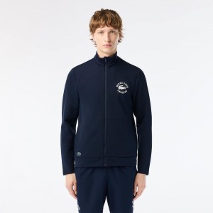 Men's Lacoste Miami Open Edition Tennis Sweatshirt Navy Blue | YIP548297