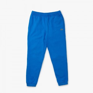 Men's Lacoste Organic Cotton Sweatpants Blue | RQF407635