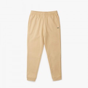 Men's Lacoste Organic Cotton Sweatpants Beige | HSX392501