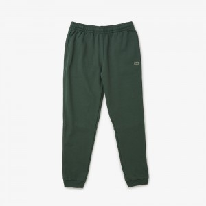 Men's Lacoste Organic Cotton Sweatpants Dark Green | FAI429865