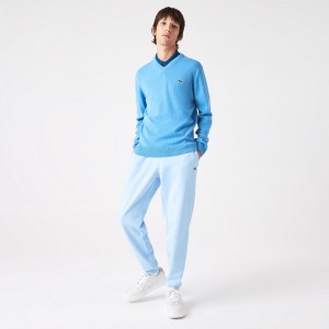 Men's Lacoste Organic Cotton Sweatpants Pastel blue | ROH256479