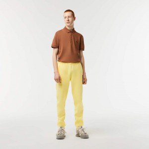 Men's Lacoste Organic Cotton Sweatpants Pastel yellow | CGO693582