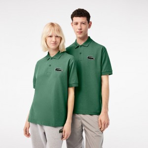 Men's Lacoste Original L.12.12 Loose Fit 80's Croc Polo Shirts Khaki Green | COP763024