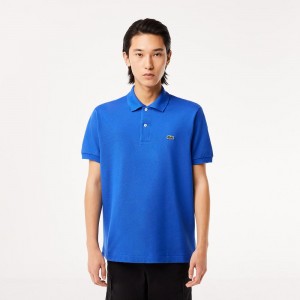 Men's Lacoste Original L.12.12 Petit Piqué Cotton Polo Shirts Ladigue blue | AJD268453