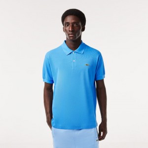 Men's Lacoste Original L.12.12 Petit Piqué Cotton Polo Shirts Ethereal blue | DZF421983