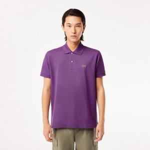 Men's Lacoste Original L.12.12 Petit Piqué Cotton Polo Shirts Mauve purple | MXA548391