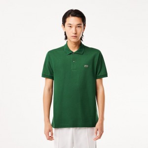 Men's Lacoste Original L.12.12 Petit Piqué Cotton Polo Shirts Pine green | DSK268095