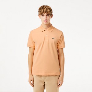 Men's Lacoste Original L.12.12 Petit Piqué Cotton Polo Shirts Light Orange | BMC157092