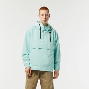 Men's Lacoste Pull-Over Jackets Mint | SLP530729