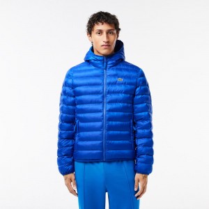 Men's Lacoste Quilted Jackets Gentian blue | TVZ608325