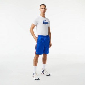 Men's Lacoste Recycled Polyester Tennis Shorts Kingdom Blue | KTZ932157