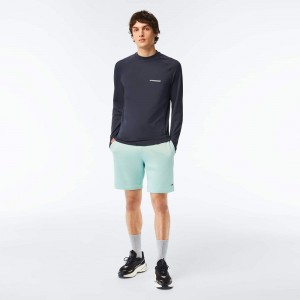 Men's Lacoste Regular Fit Fleece Shorts Mint | ZKY265793