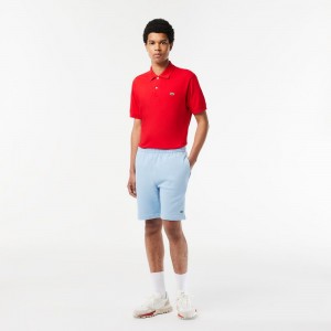 Men's Lacoste Regular Fit Fleece Shorts Pastel blue | GIV541283