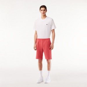 Men's Lacoste Regular Fit Fleece Shorts Pink | JSP512830