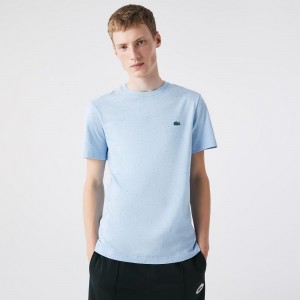 Men's Lacoste Regular Fit Speckled Print Cotton Jersey T-Shirt Turquoise | IGH308162