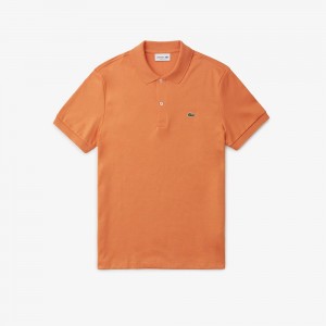 Men's Lacoste Regular Fit Ultra Soft Cotton Jersey Polo Shirts Orange | OLJ923740